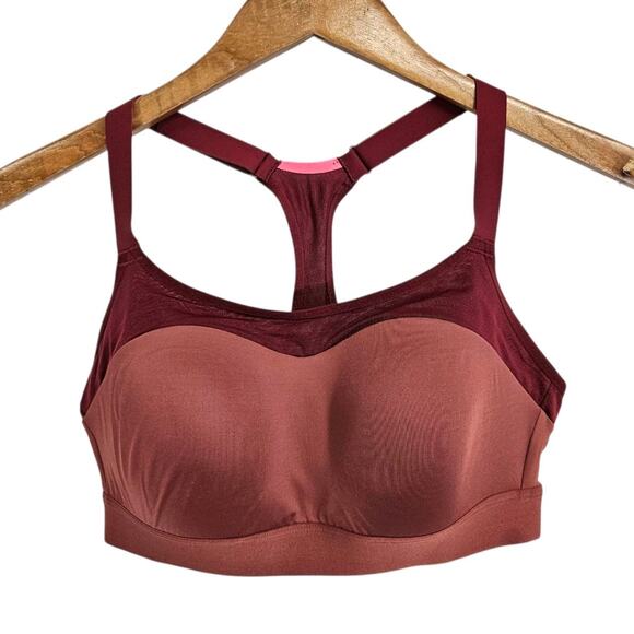 Brooks Maroon Dare Racerback Wireless Sports Bra 350073 Size 34C - Picture 1 of 5